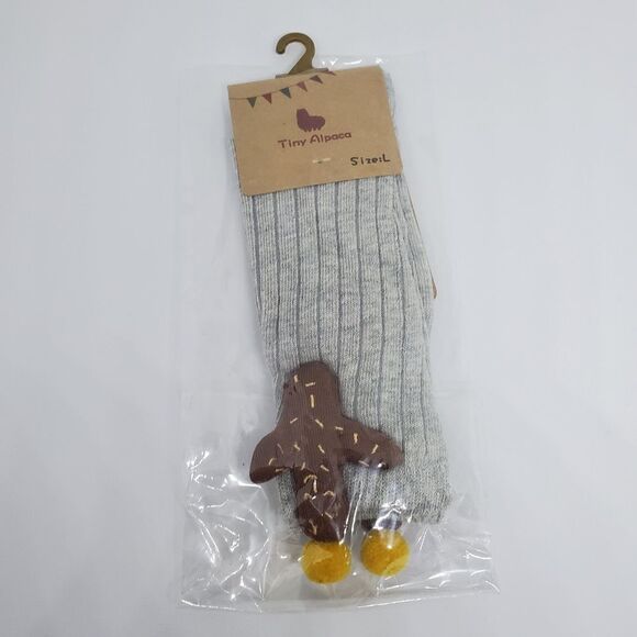 NWT Tiny Alpaca Gray & Brown Cactus Socks - Picture 2 of 5